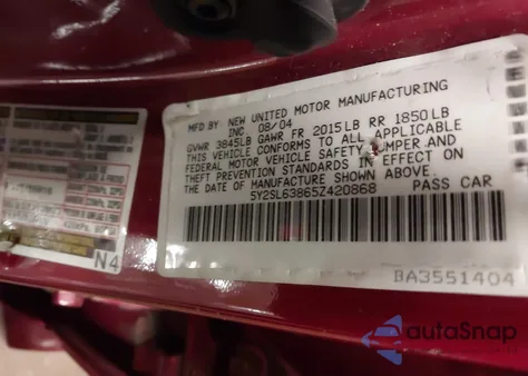 2005 Pontiac Vibe из США, поврежденный, VIN 5Y2SL63865Z420868